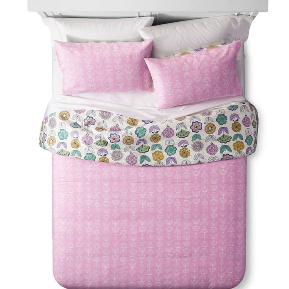 Twin Comforter Set 100% Cotton Floral NWT Lolli Living Reversible - Picture 2 of 4